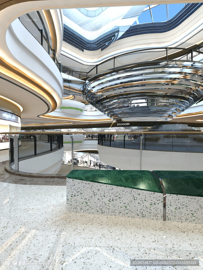 现代时尚多层商业空间