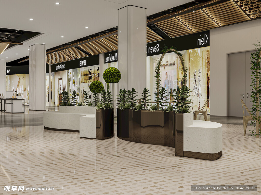 现代商场室内优雅空间