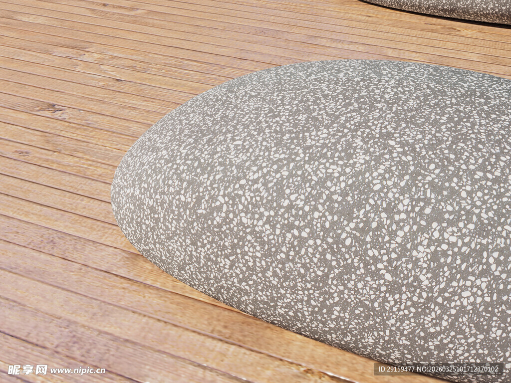 光滑的灰色鹅卵石