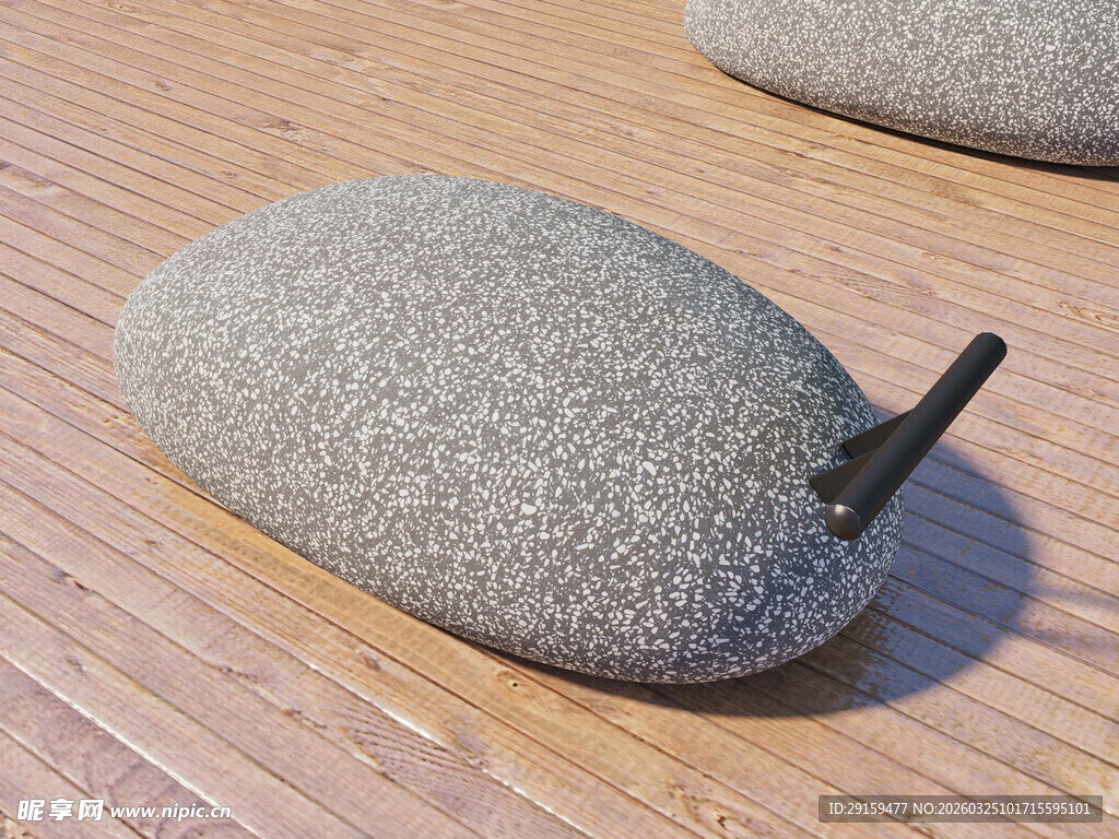 灰色卵石上的黑色小棍