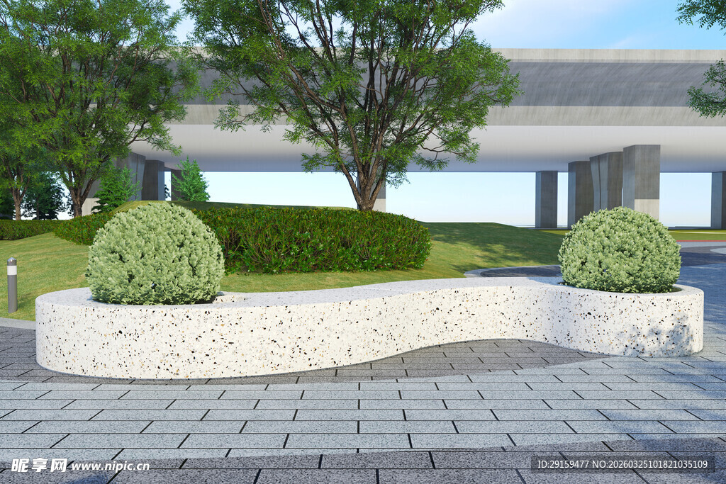 现代庭院景观设计一角