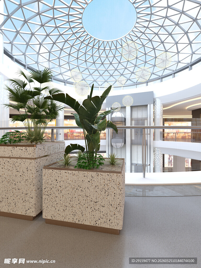 现代室内绿植装饰空间