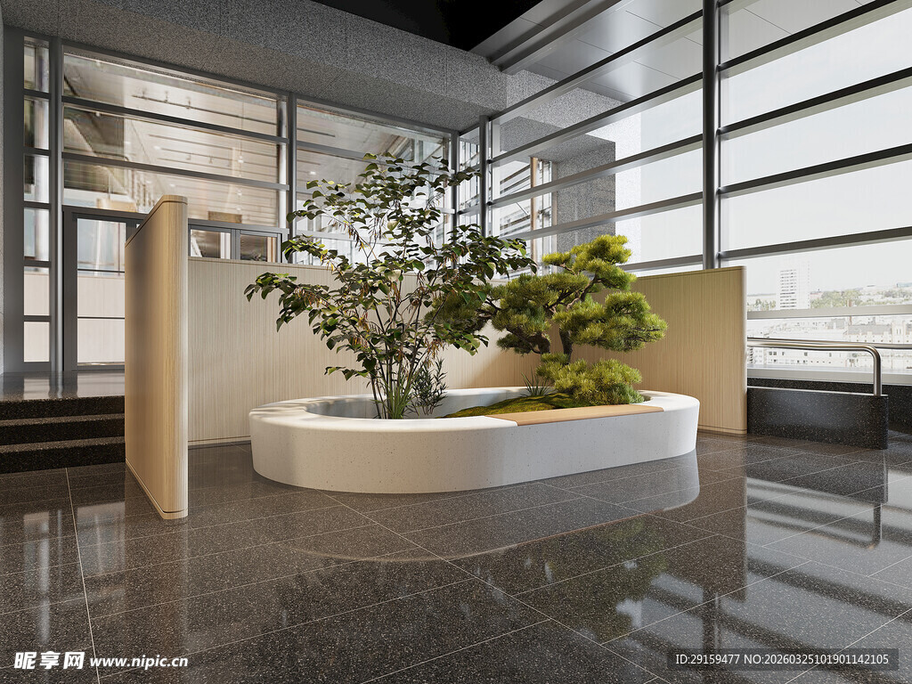 现代室内绿植景观布置