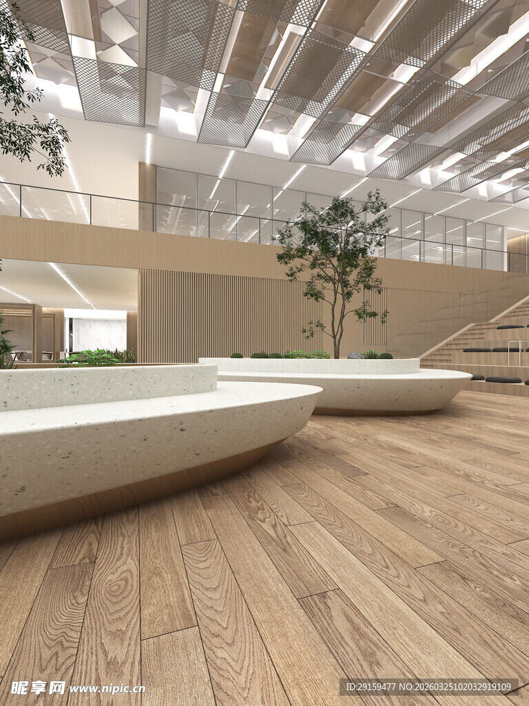 现代简约风格室内木质空间