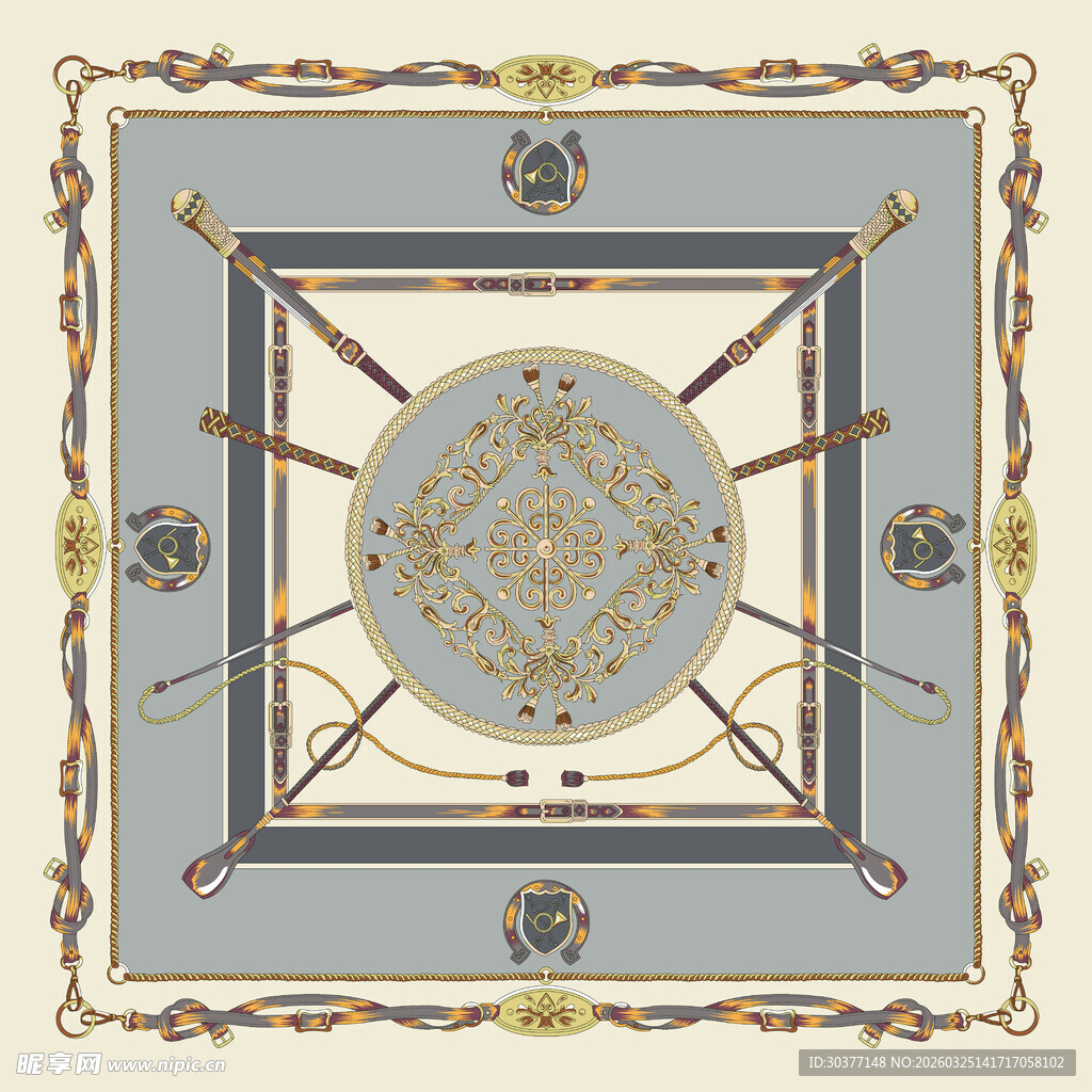 复古风格几何图案装饰画