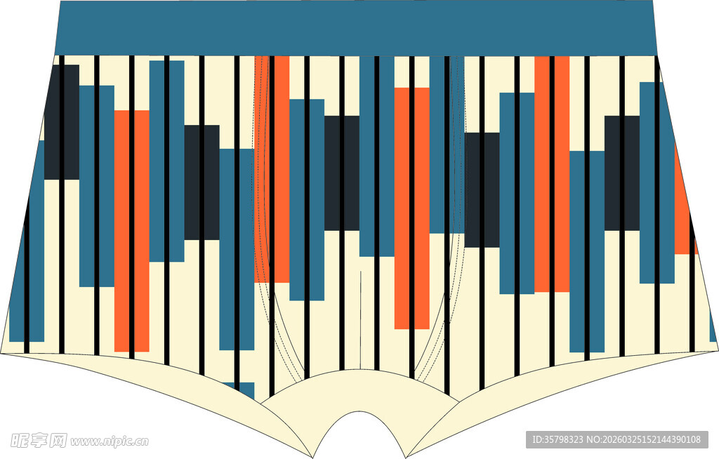 多彩条纹男士内裤