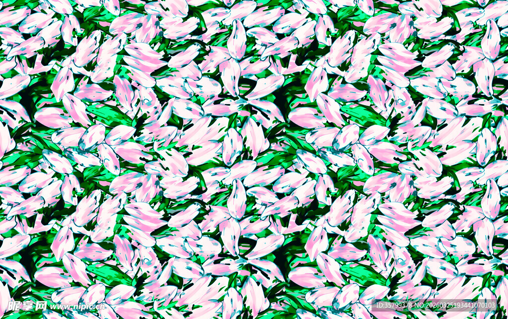 清新花卉图案背景纹理