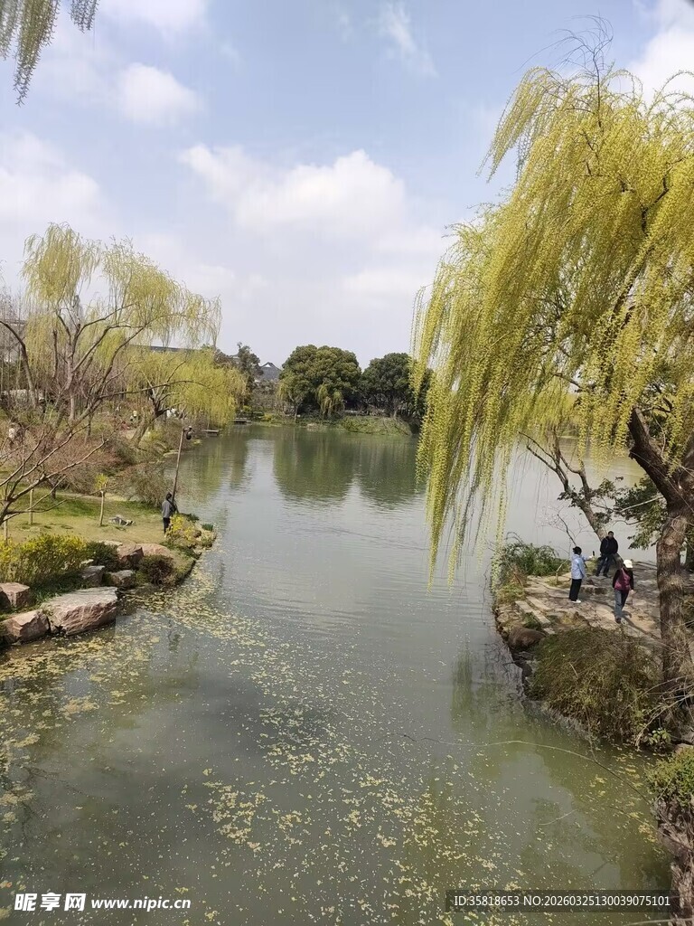 中式园林水景风光