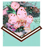 粉色花卉装饰图案设计