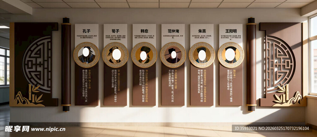 中式名人名言文化墙