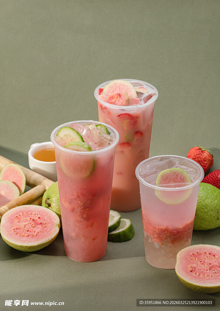 番石榴果汁饮品芭乐饮品展示