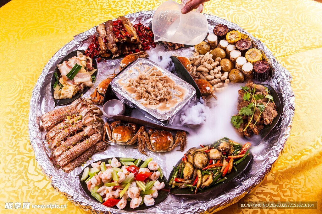 丰盛烧烤拼盘美食盛宴