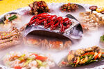 丰盛海鲜拼盘美食盛宴