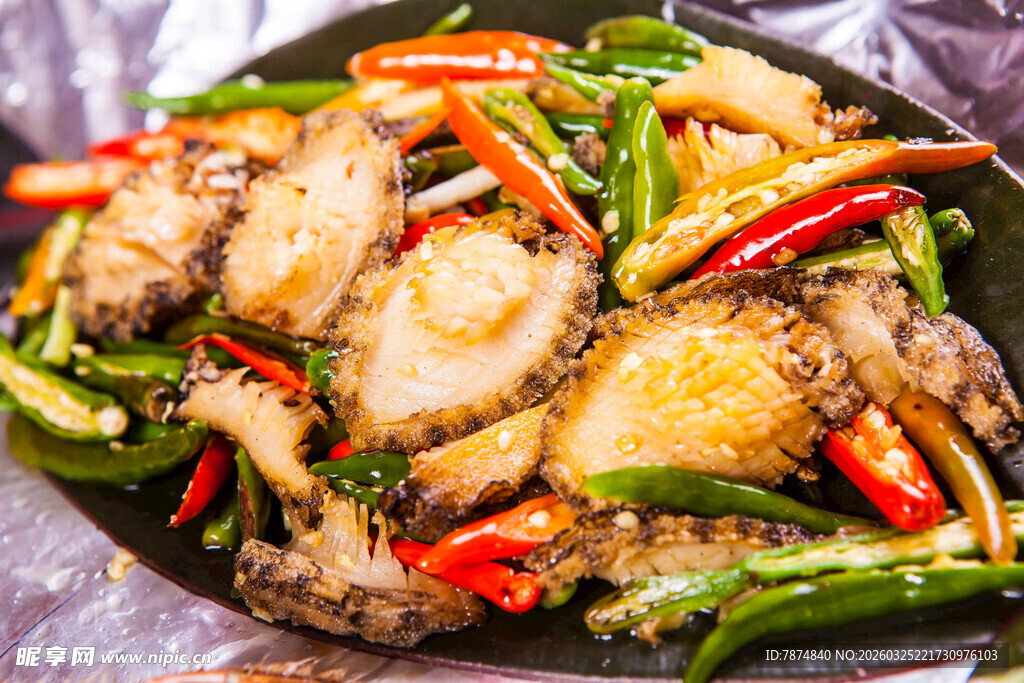 铁板彩椒炒鲍鱼