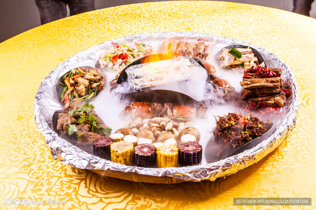 丰盛海鲜拼盘美食盛宴