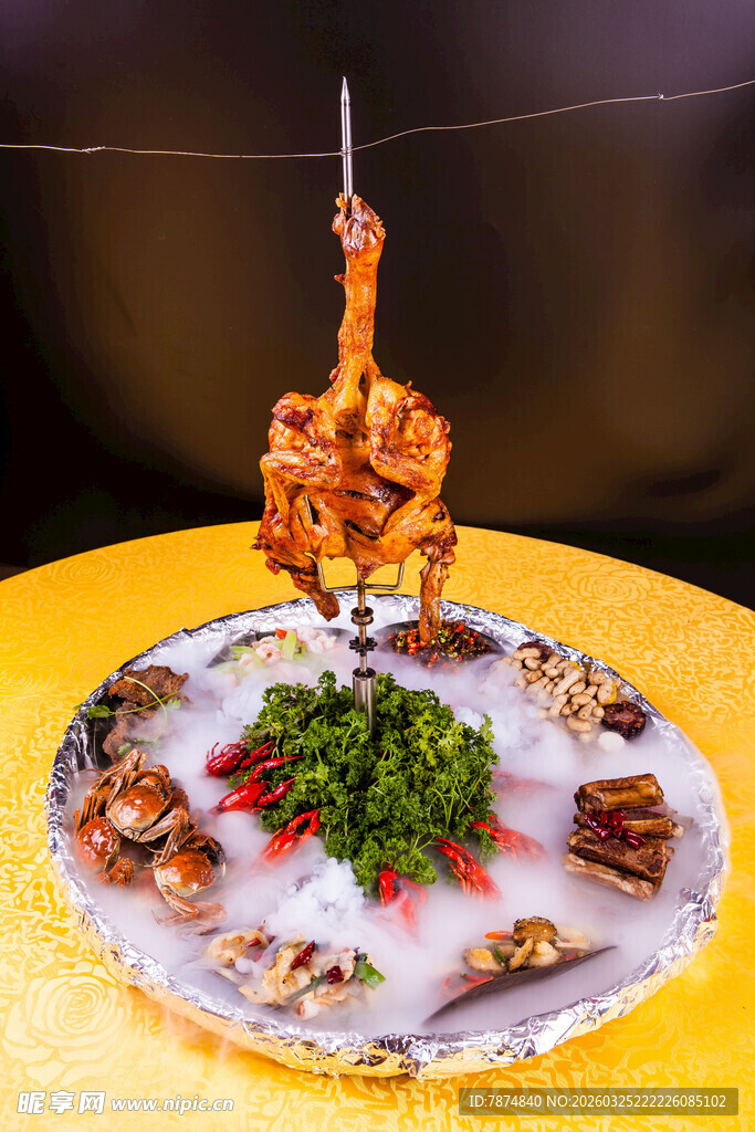 创意烧鸡海鲜拼盘