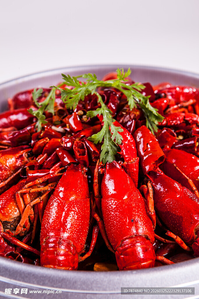 美味诱人的麻辣小龙虾