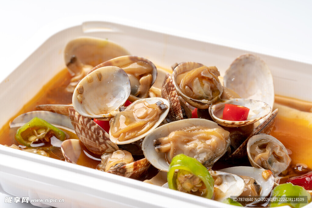 美味蛤蜊海鲜盒