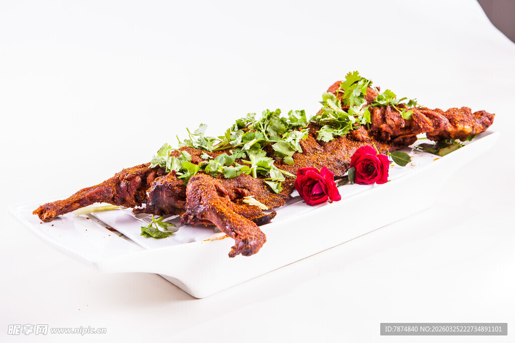 美味烤全羊配清新蔬菜