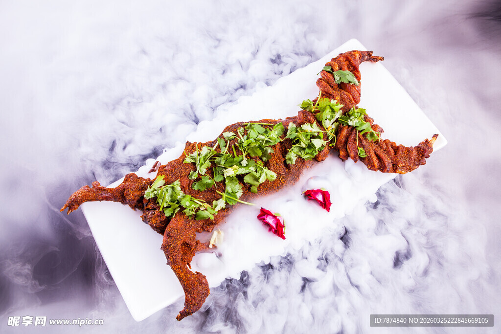 烤全羊翠绿葱花