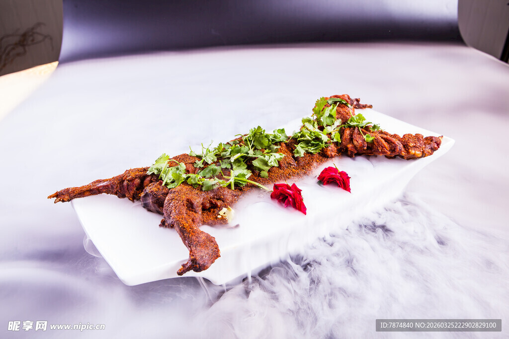 美味烤排骨摆盘点缀精致