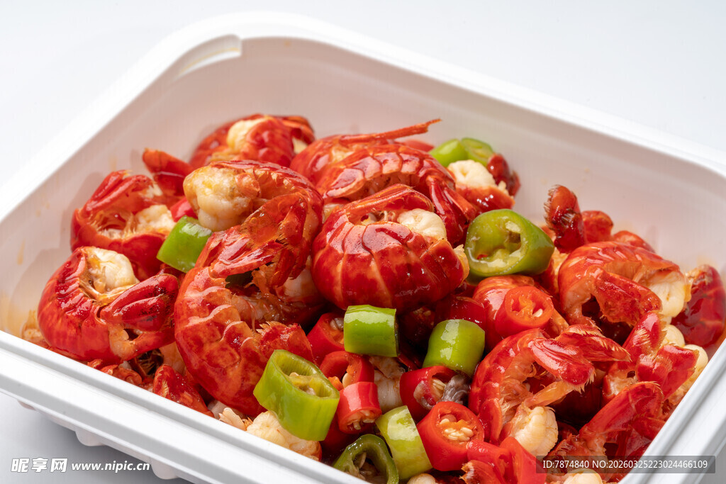 美味盒装麻辣小龙虾