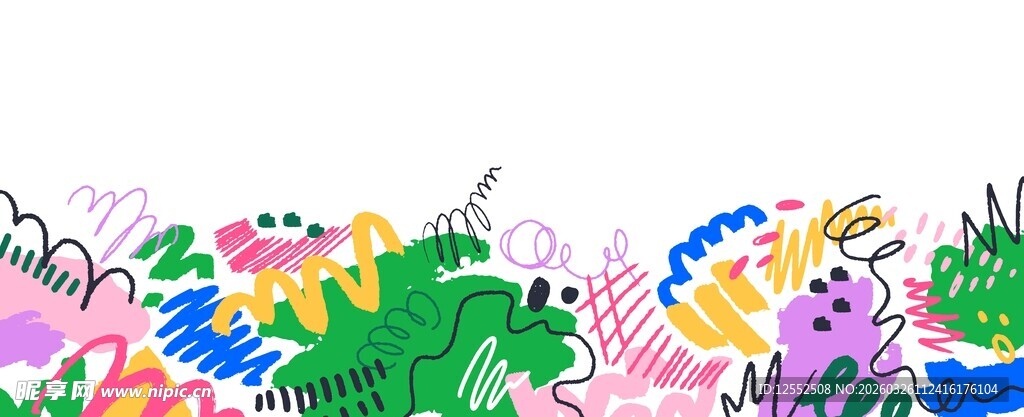 多彩手绘花卉图案