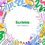 多彩涂鸦边框设计素材