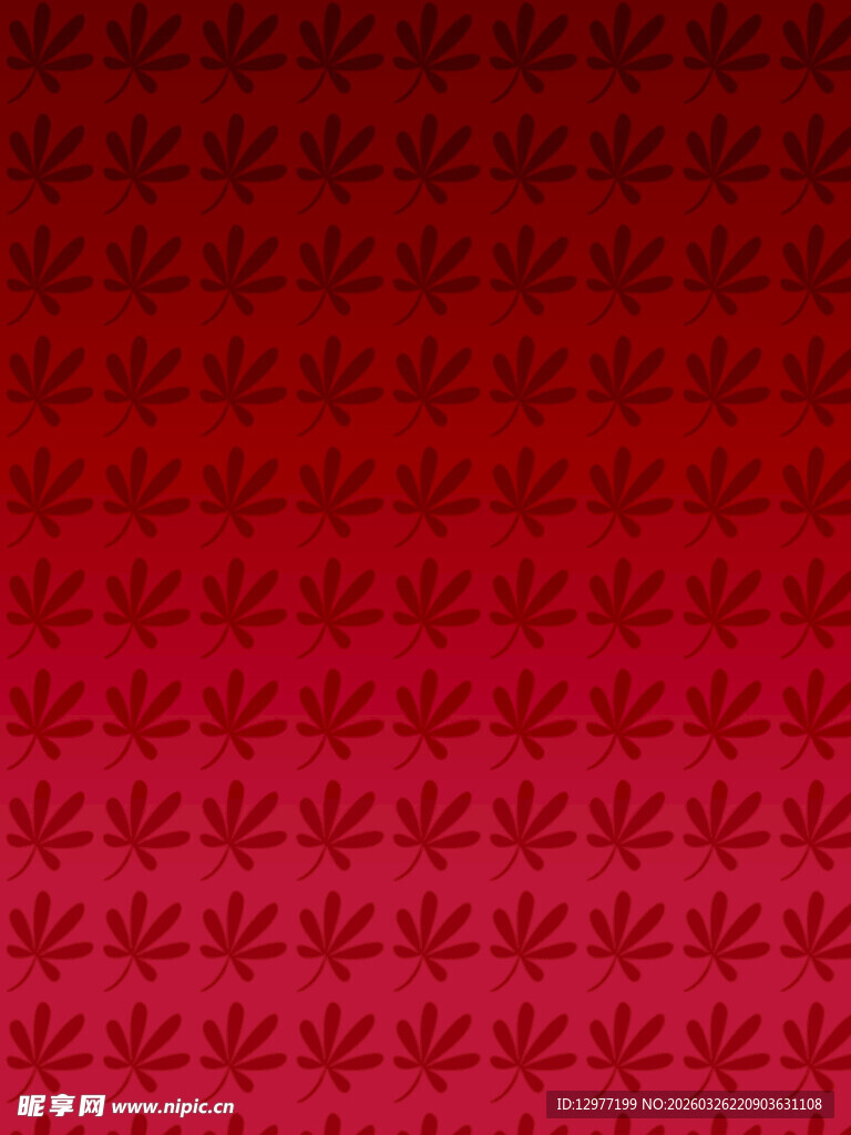 红色渐变花纹背景图