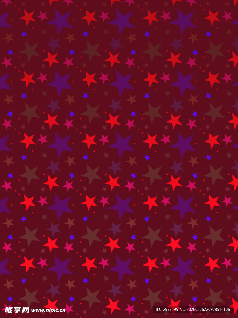 红色星形图案背景纹理