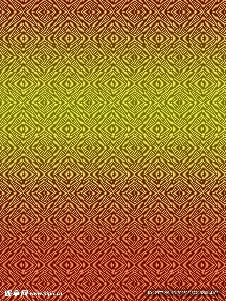 渐变红黄花纹背景图案