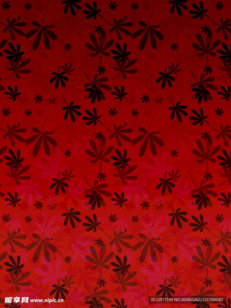 红色枫叶图案背景纹理