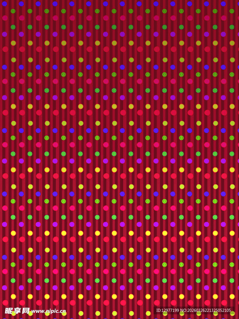 红色波点图案背景纹理