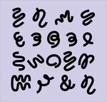 独特手写字母图案设计