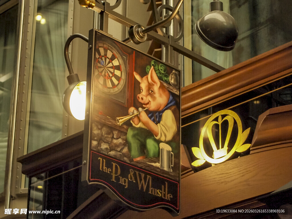 复古风格店铺招牌装饰