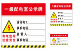 一二三级配电室安全公示牌