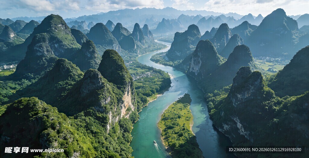 壮美漓江山水风光