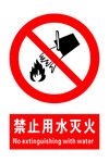 禁止用水灭火 