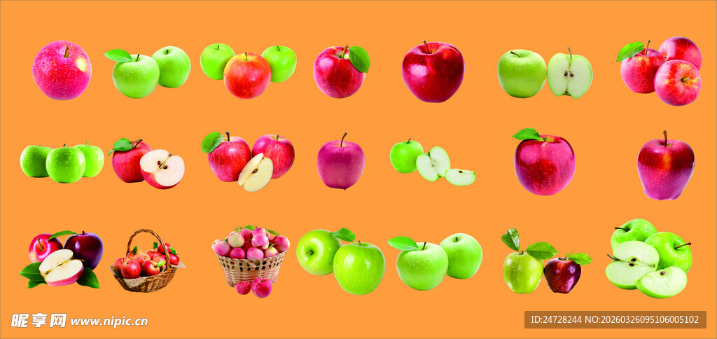 多彩苹果展示