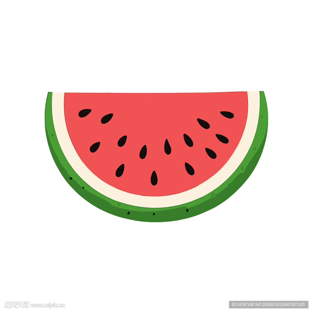 卡通西瓜切片