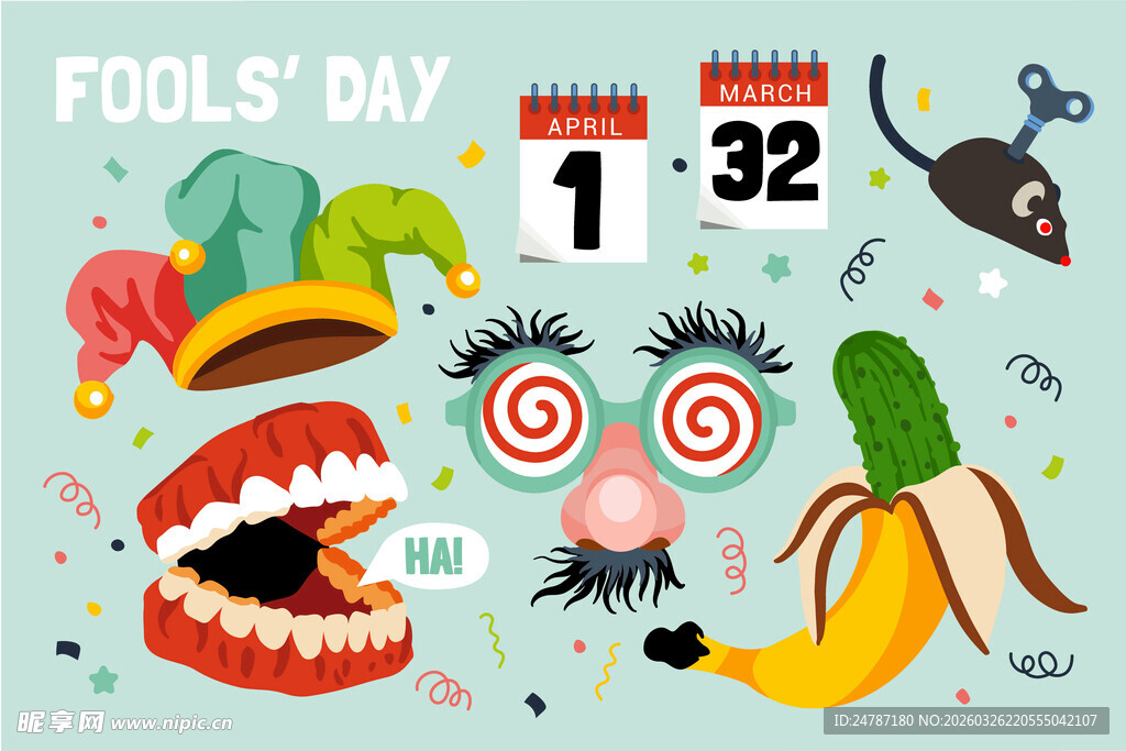 愚人节插画
