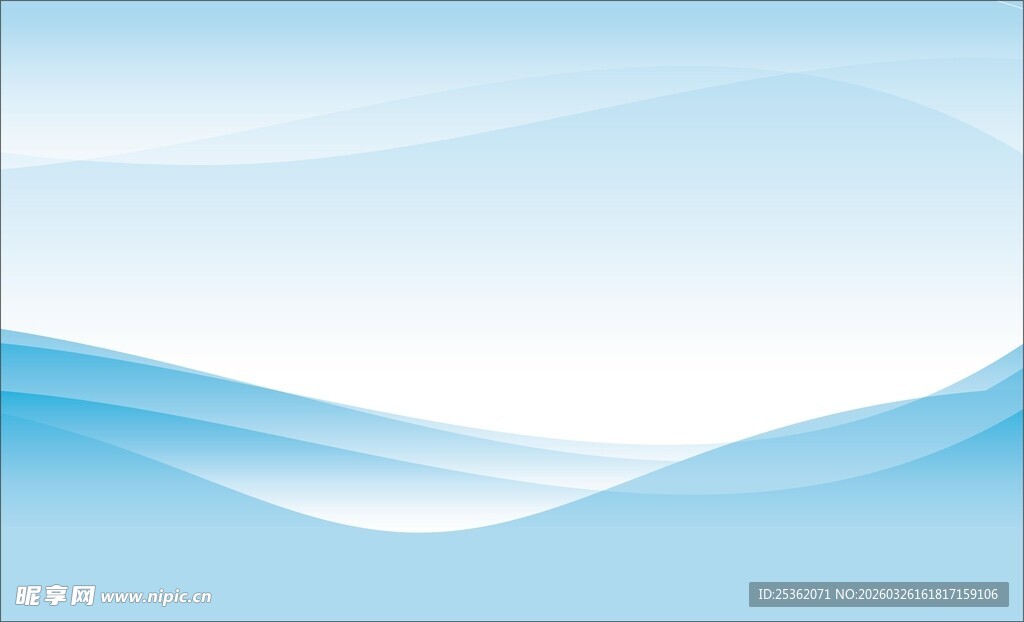 蓝色渐变波浪背景图