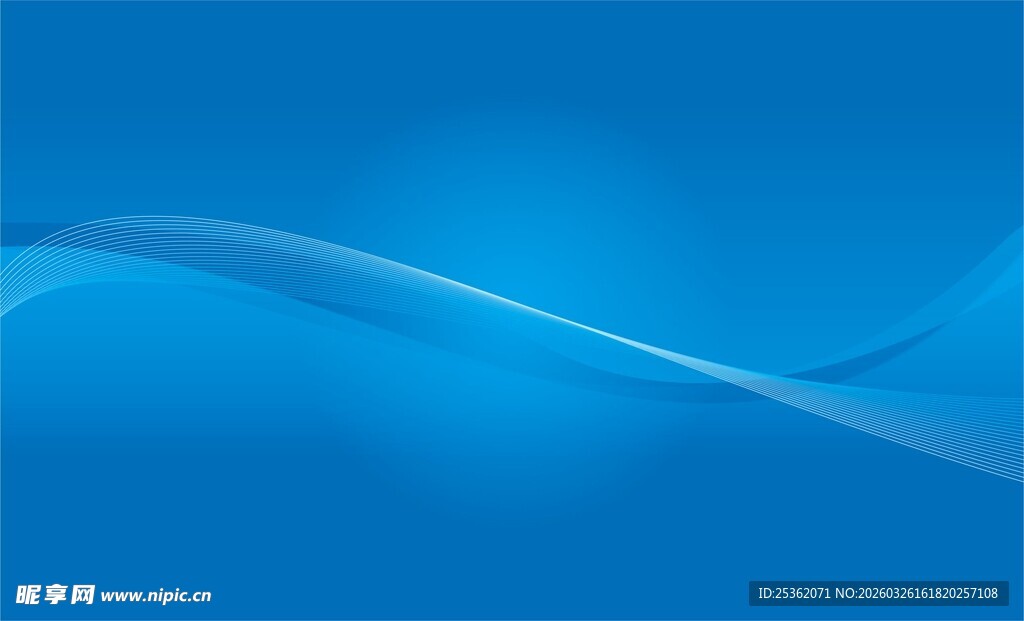 蓝色渐变波浪背景图