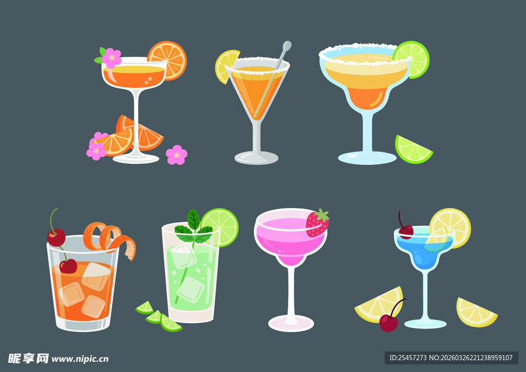 矢量鸡尾酒
