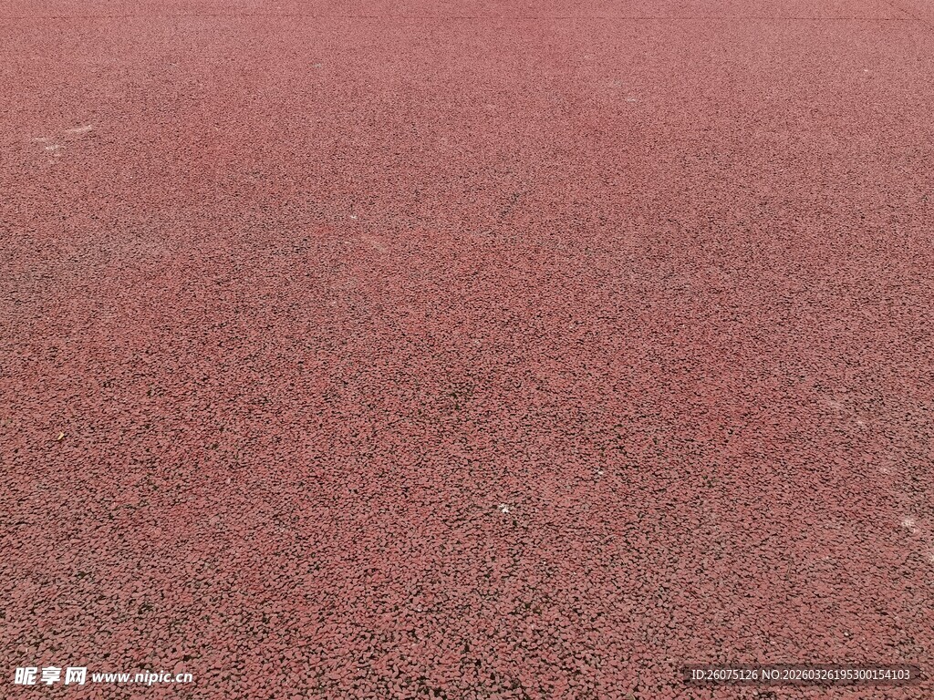 红色颗粒地面特写