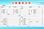 小区收支公示表