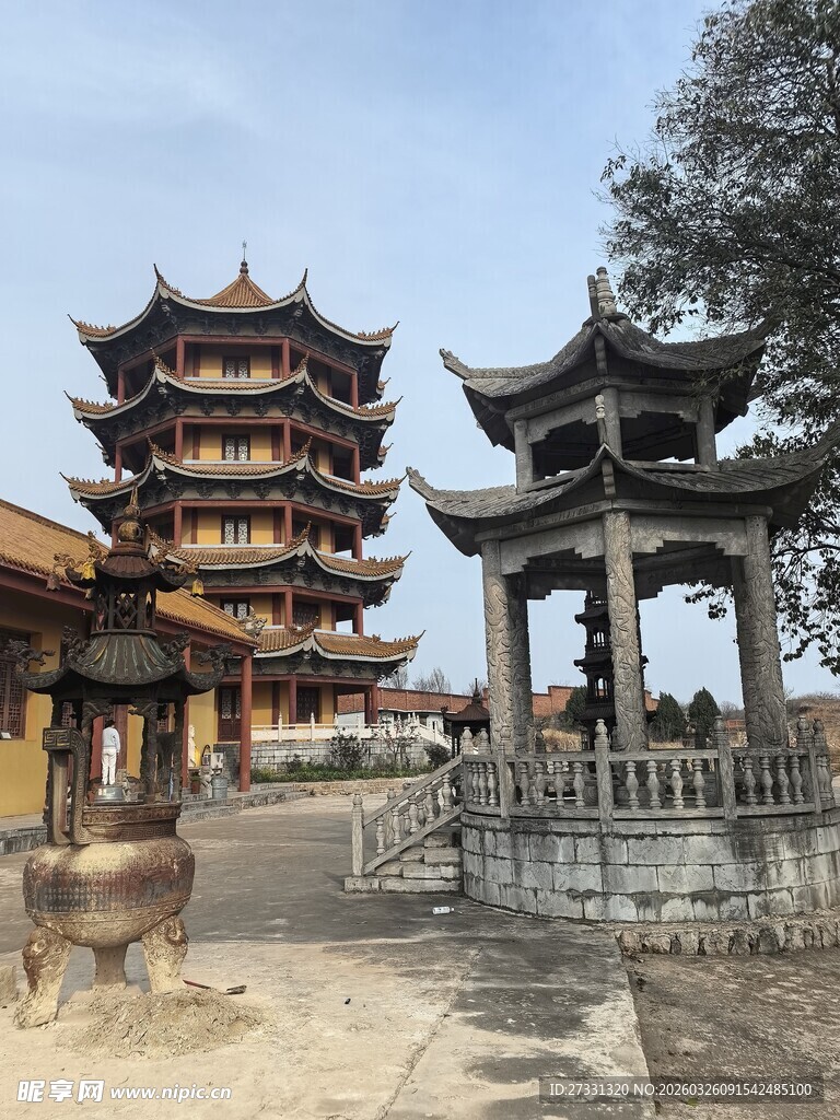 古色古香的中式楼阁景观