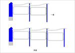 护栏设计示意图 宣传栏
