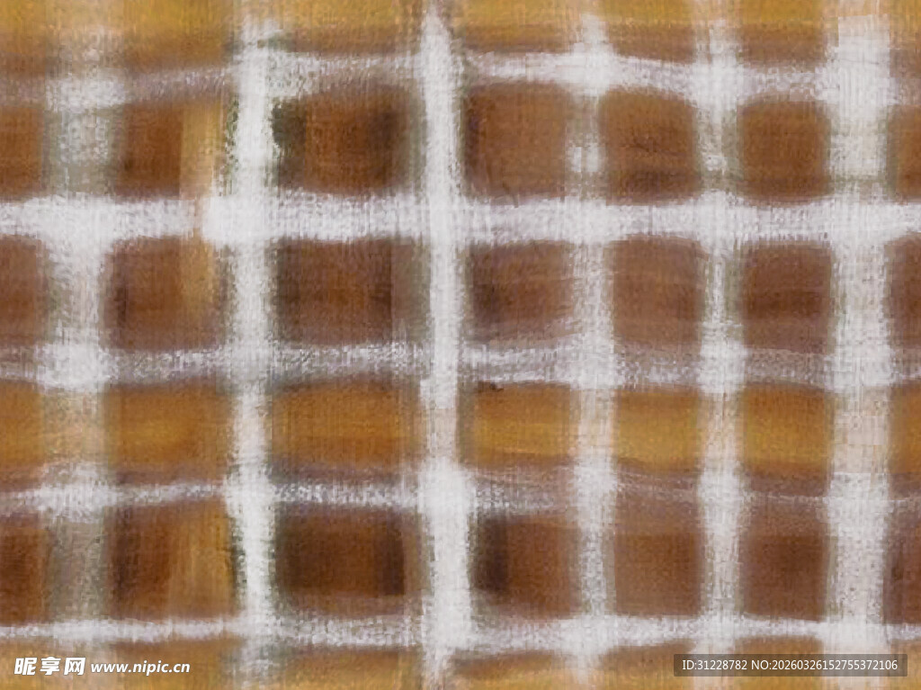 棕色格纹织物纹理特写