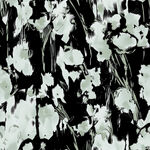 黑白花卉抽象艺术图案